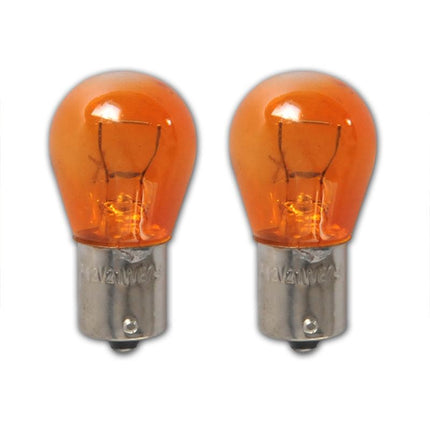 ProPlus Set van 2 lampjes Oranje , Bol Bajonet 12V 21/W ( Oranje knipperlicht)