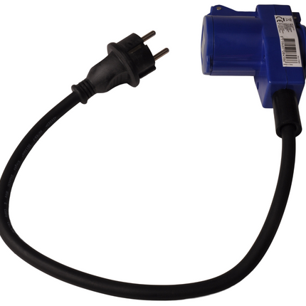 ProPlus Verloopkabel 40cm van schuko naar CEE contrastekker en schuko stopcontact.