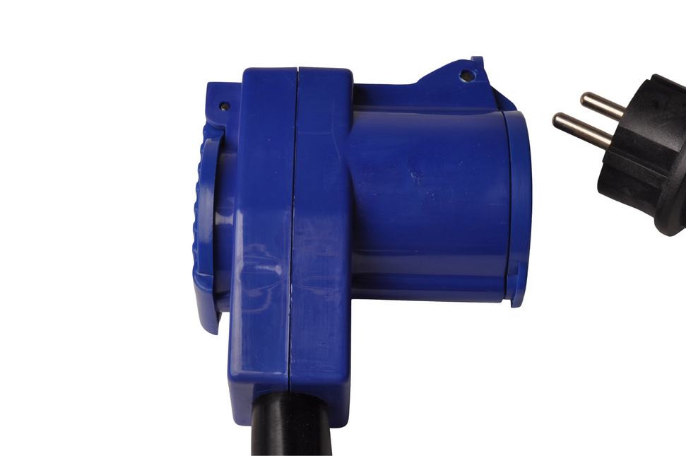 ProPlus Verloopkabel 40cm van schuko naar CEE contrastekker en schuko stopcontact.