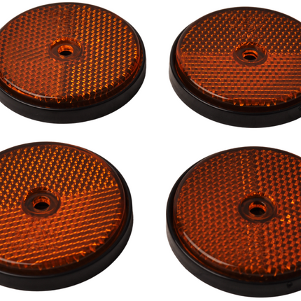Radex 4 oranje/gele Radex reflectoren 60 mm schroefgaten rond
