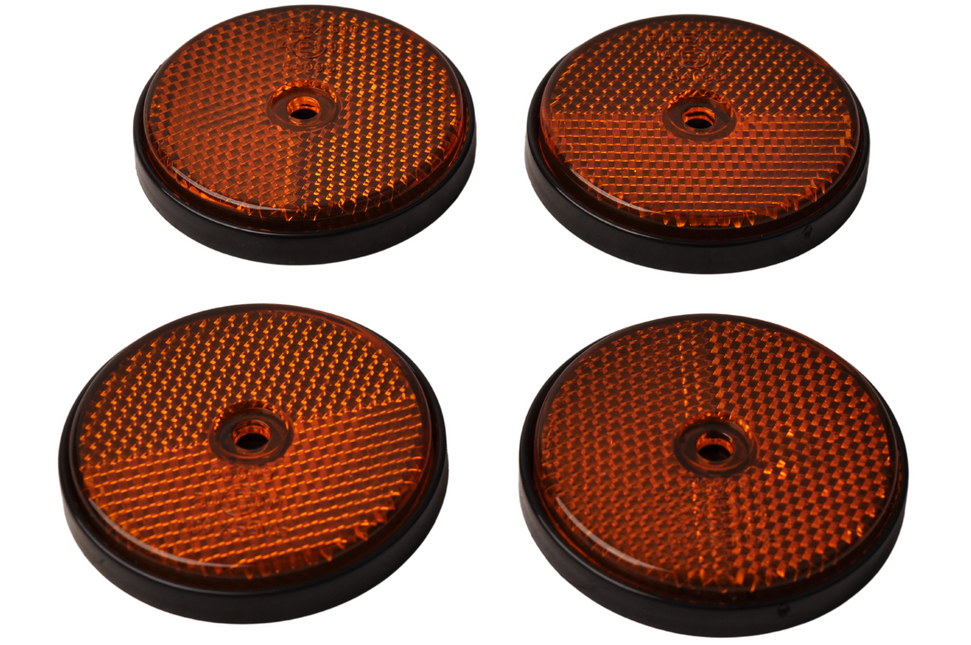 Radex 4 oranje/gele Radex reflectoren 60 mm schroefgaten rond