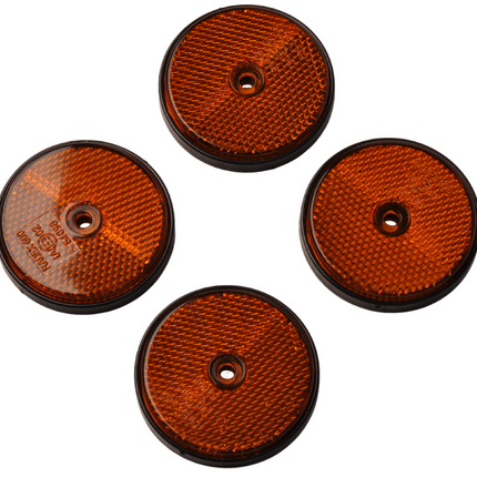 Radex 4 oranje/gele Radex reflectoren 60 mm schroefgaten rond