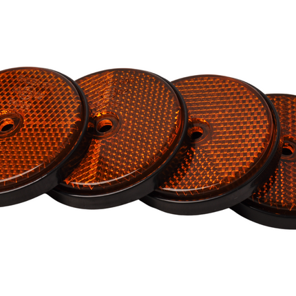 Radex 4 oranje/gele Radex reflectoren 60 mm schroefgaten rond