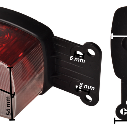 Radex Breedtelicht 901 rood/wit op houder