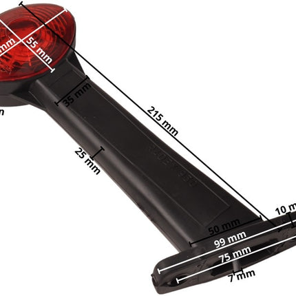 Radex LED Markeringslicht rood/wit  PN 930 met 20 cm kabel