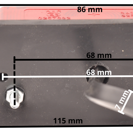 Radex Radex 925/1 - rood/witte markeringslamp - connector aansluiting