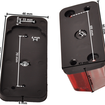 Radex Radex breedtelamp 925 Rood/Wit met houder