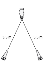 Radex Radex hoofdkabel - 3,5 meter - 7 polig - 2x 5 polige connector