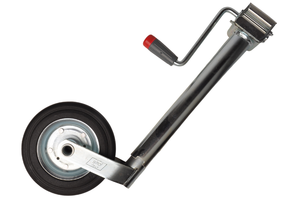 Simol Premium Neuswiel 48 mm met zijslinger en rubber wiel op stalen velg