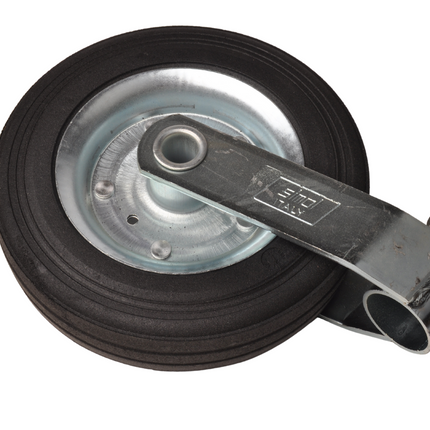 Simol Premium Neuswiel 48 mm met zijslinger en rubber wiel op stalen velg