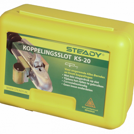 Steady Steady KS-20 koppelingsslot - SCM gekeurd - geschikt voor ongeremde koppelingen