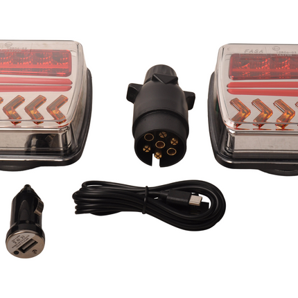 Trailer Gear Magnetische LED verlichtingsset - 7 polig - Plug & Play - dynamisch & draadloos