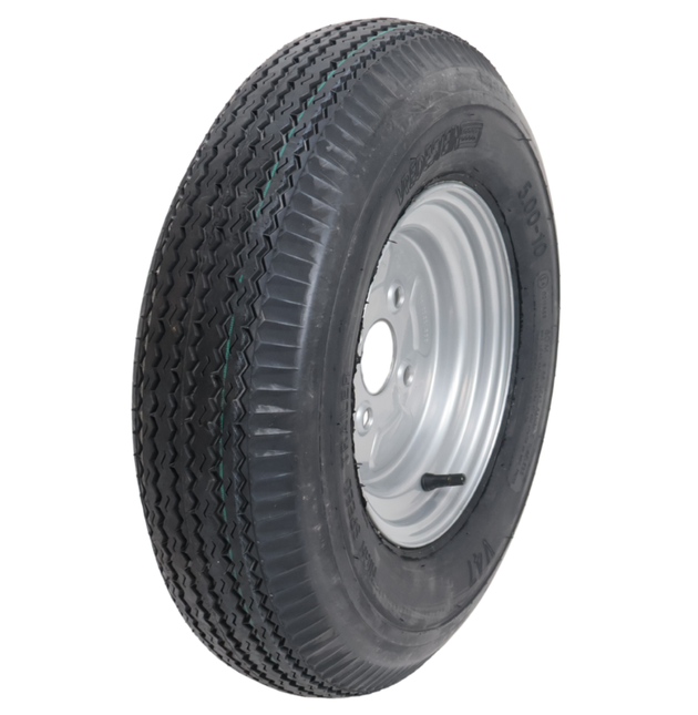 Vredestein Compleet aanhanger wiel - 5.00-10 - Vredestein - steekmaat: 4x100 - draagvermogen: 450 kg - naafdiameter: 60 mm - 6PR