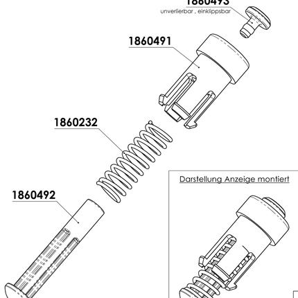 Winterhoff Koppeling indicator  voor WS3000 ( na 08-2009)  en WS 3500