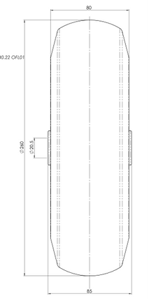 Winterhoff Winterhoff neuswiel - 48 mm - draagvermogen: 150 kg - luchtband - stalen velg