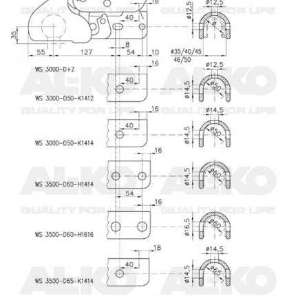 Winterhoff Winterhoff WS3000 veiligheidskoppeling 35/40/45/46/50 mm