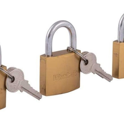 Work-it 3 stuks hangslot met gelijke sleutel - 40 mm - gelijksluitend