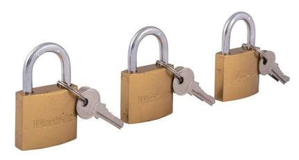 Work-it 3 stuks hangslot met gelijke sleutel - 40 mm - gelijksluitend